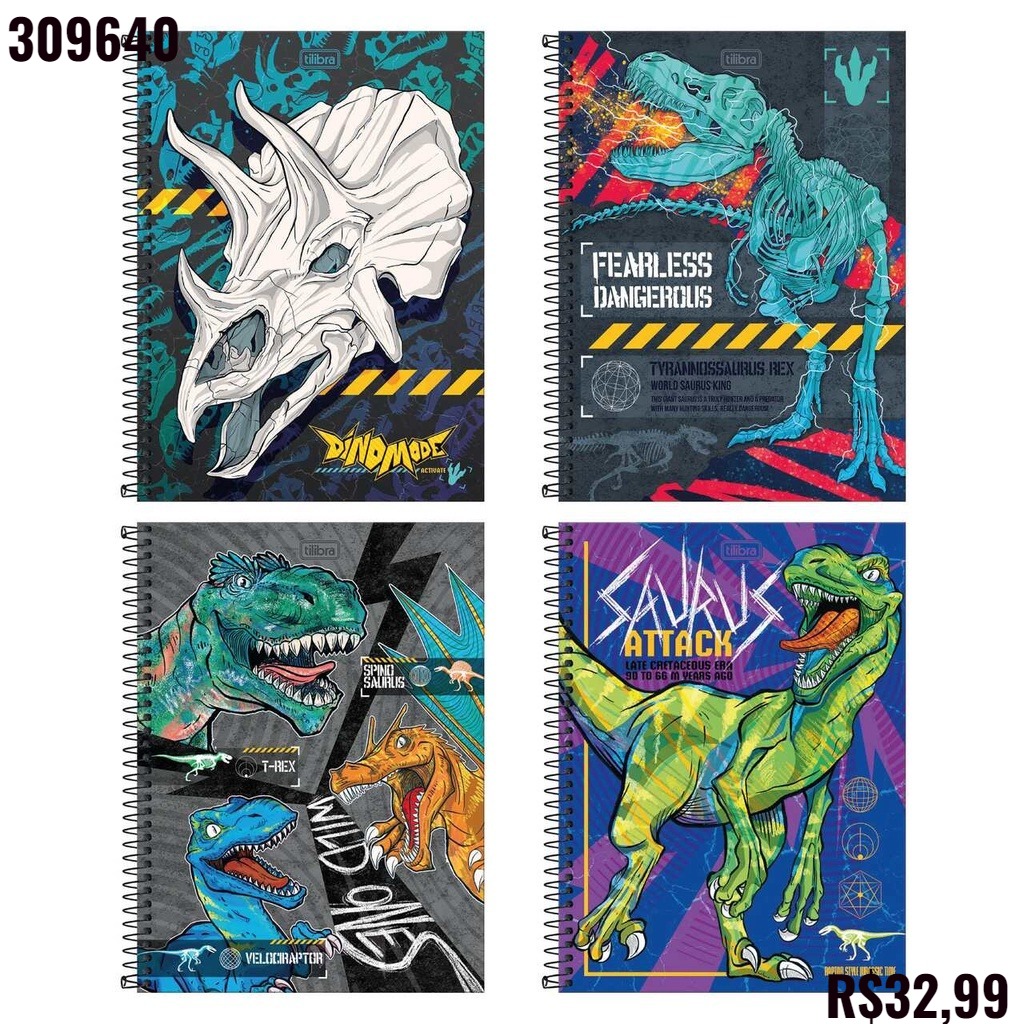 CADERNO TILIBRA RAPTOR 1 MATERIA